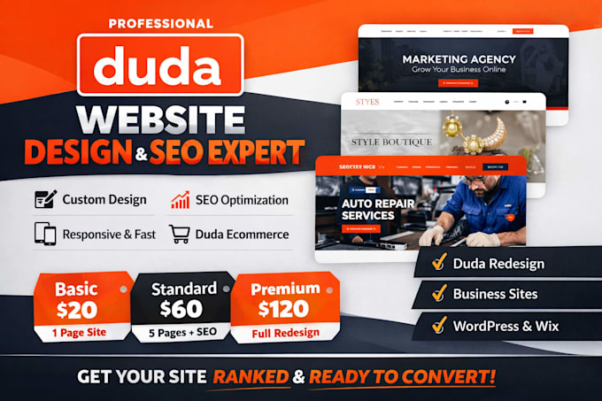 design redesign duda website duda landing page duda SEO expert