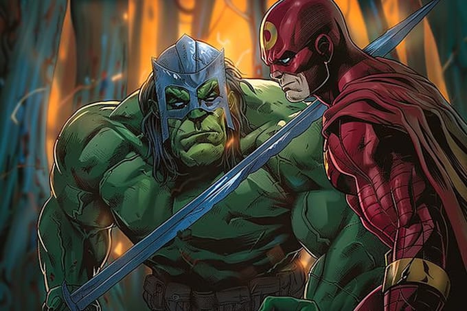 marvel or dc comic style custom illustration