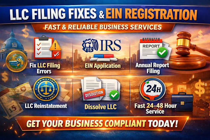 fix llc filing errors ein annual report fast and accurate