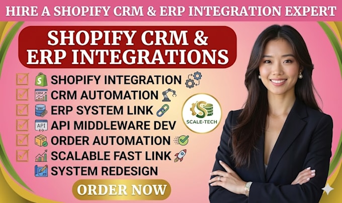 shopify CRM automation erp integrations automate api middleware order scale fast