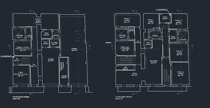 make detailed 2d cad floor plans and technical drawings