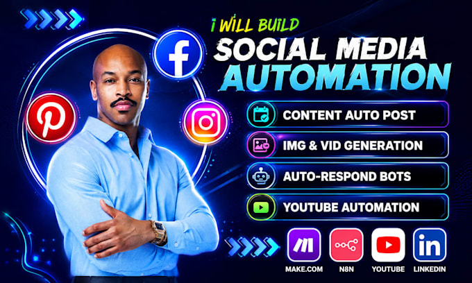 social media automation, youtube faceless video, instagram bot, manychat, tiktok