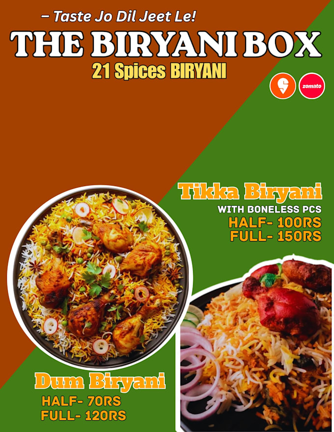 do design for indian restaurant like banner poster design