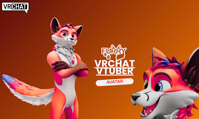 create custom vrchat avatar, 3d furry vtuber, nsfw 3d model, vr character