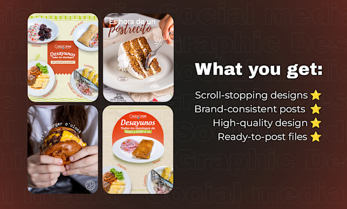 design eye catching posts for restaurants and cafes