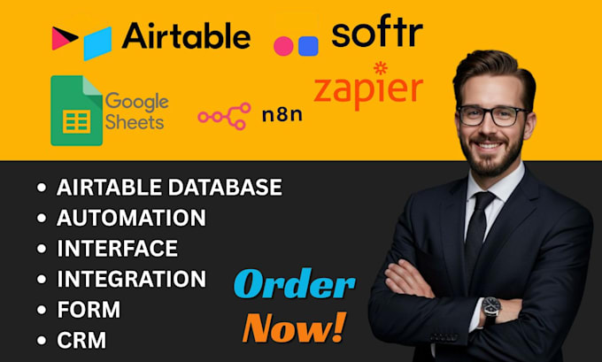 design airtable database, automation, CRM and workflow integration system