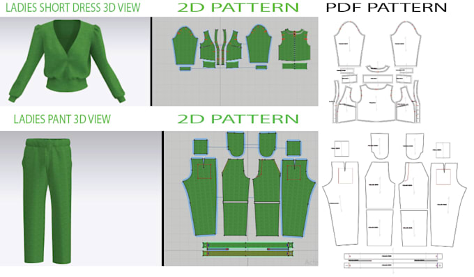 do pattern making grading and clo 3d garment design