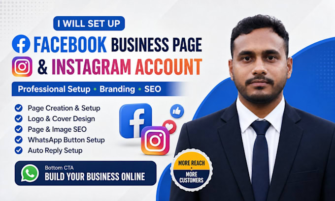 setup facebook business page and instagram account