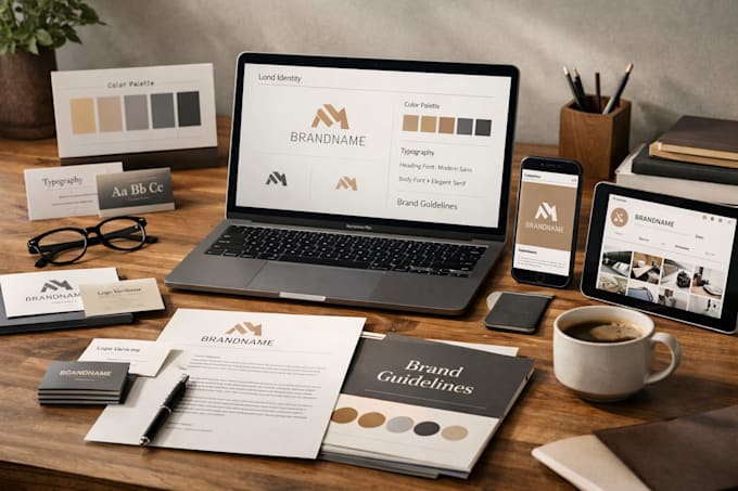 Design modern branding kits, logo, brand identity kit for business by ...