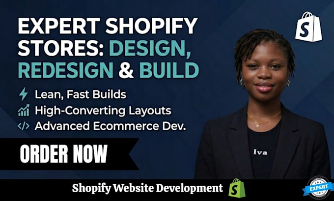 design redesign build shopify store shopify ecommerce website development