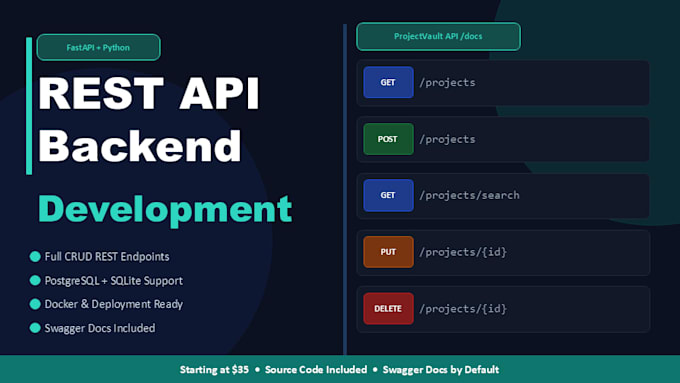build a rest API backend with fastapi and python