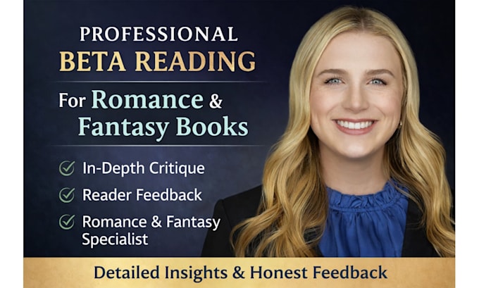 beta read and critique your manuscript and provide feedback