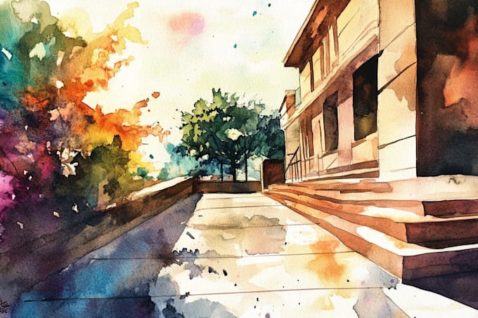 illustrate anything in watercolor style