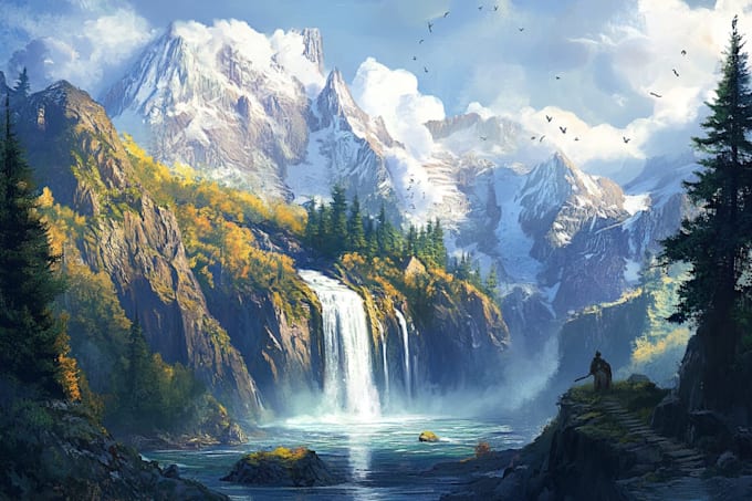design stunning fantasy landscape