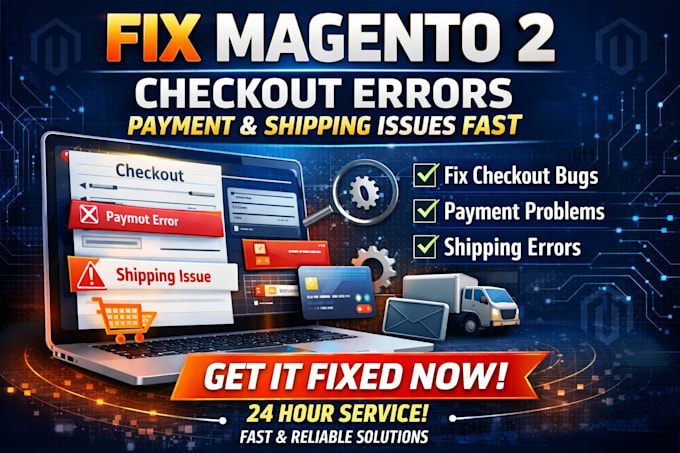 fix magento 2 checkout errors, payment and shipping issues fast