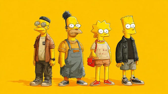 draw a high quality yellow cartoon character