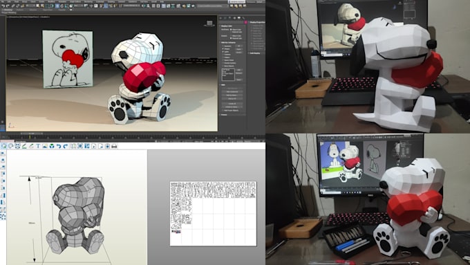 build geometric 3d models, templates for any 3d papercraft