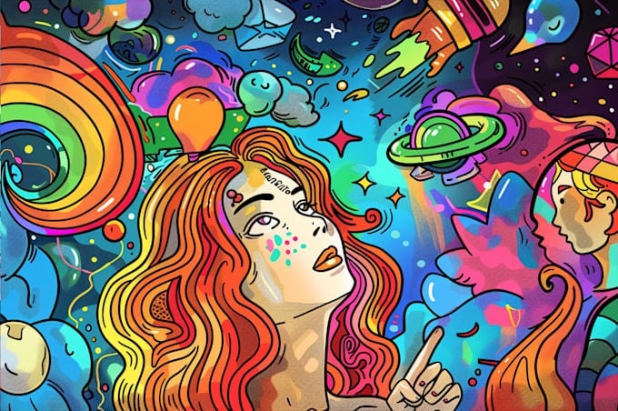 create doodle illustration for any project