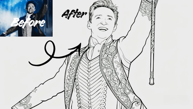 convert any photo into coloring book page