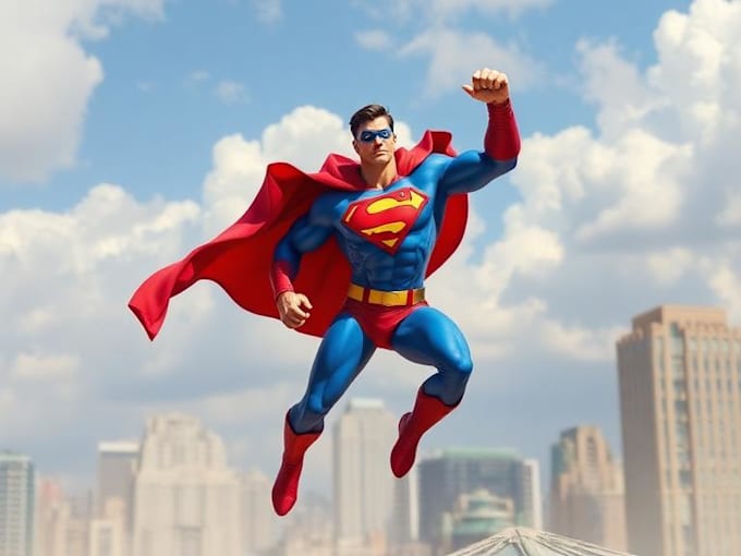 do amazing custom super hero portrait