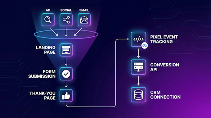 build your landing page and meta pixel setup