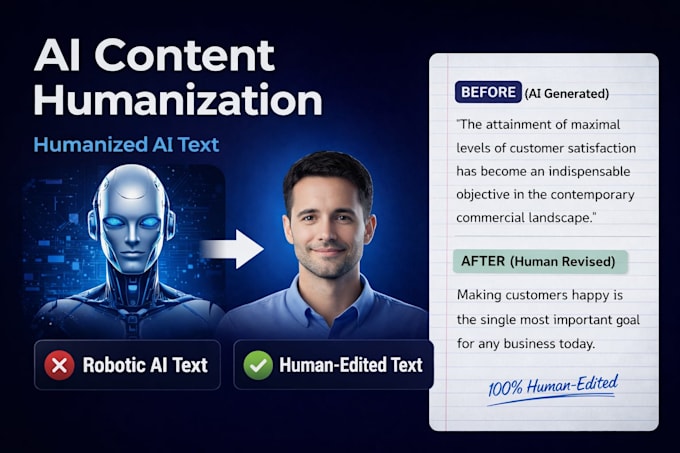 humanize ai content and rewrite it professionally
