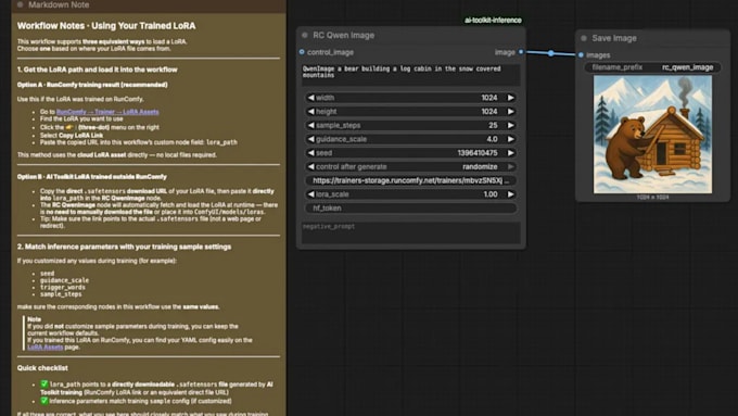 comfy ui qwen z image lora training ai image generation workfow api endpoint