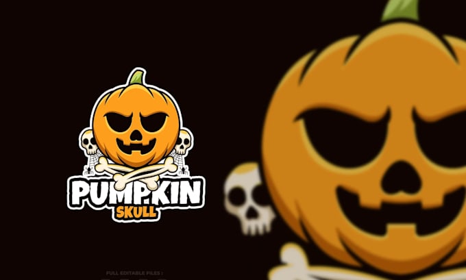 do modern beautiful halloween, pumking logo