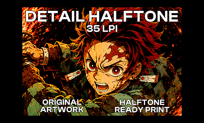 make your artwork to halftone for dtf or dtg tshirt printing