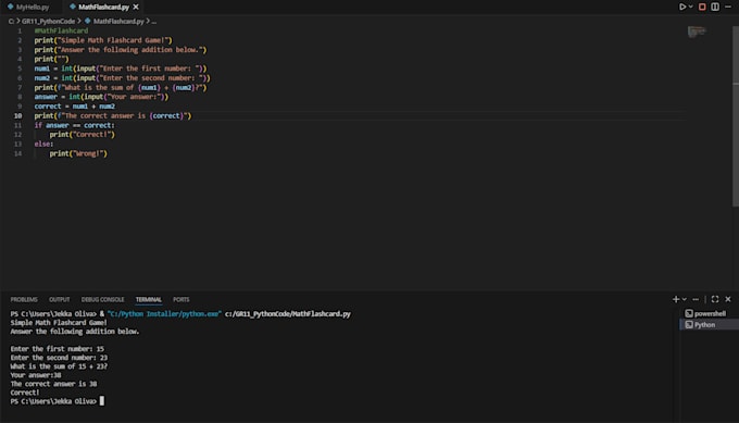 do basic python programming