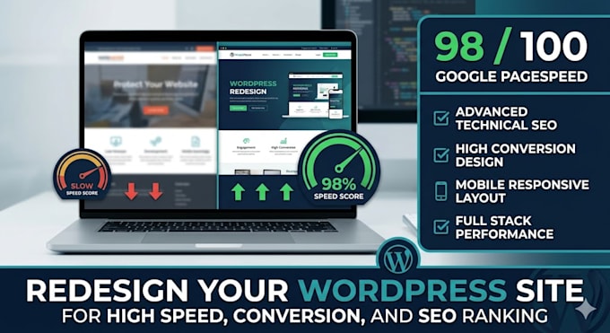 redesign your wordpress website for high speed conversion and SEO