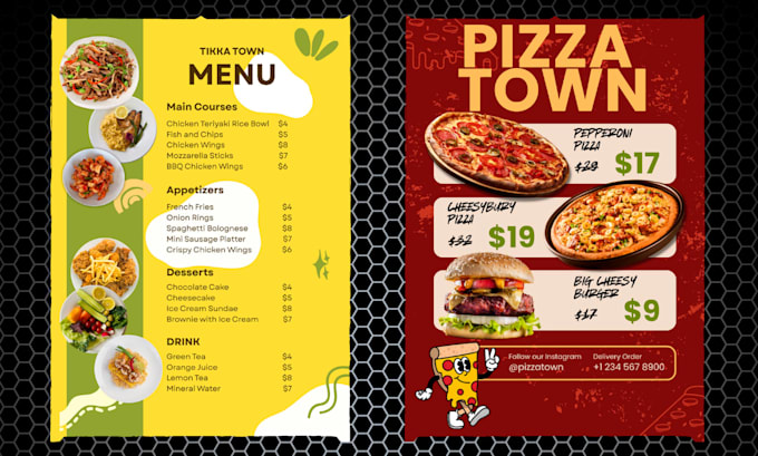 design restaurant flyer,food flyer,menu design