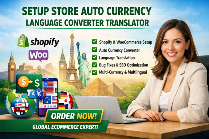 setup fix shopify woocommerce store auto currency language converter translator