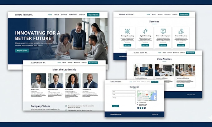 design a modern responsive landing page for businesses