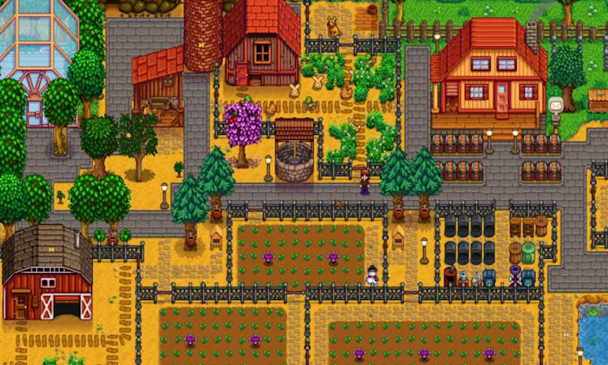 do topdown pixel art, tileset game environment, indie game props, pixel tilemap