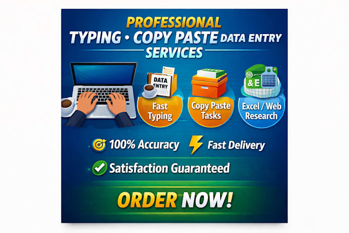 do fast and accurate typing work, copy paste and data entry