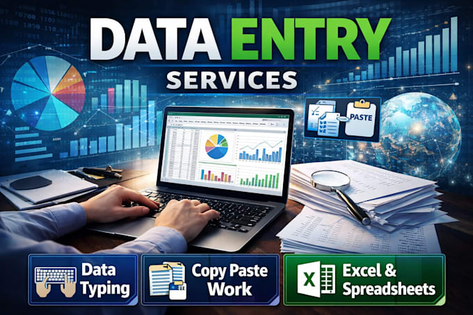 Do accurate data entry, copy paste, typing and excel work by Dataentry ...