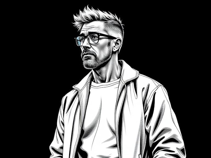 draw the wsj style hedcut portrait