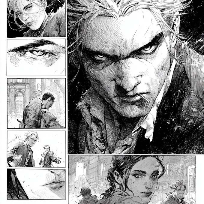 comic book strip, comic page, comic art, graphic novel