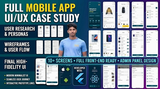 build full stack app with flutter react native firebase