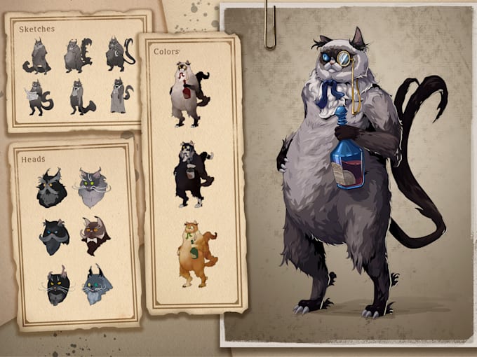develop character design and concept art for your game