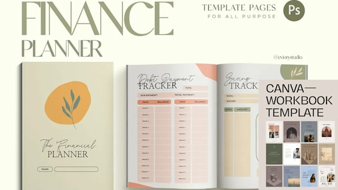 design canva daily routine ebook, life planner, workbook