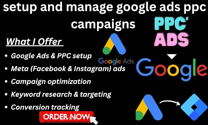creat setup manage optimize google ads adwords ppc campaign gmc meta ads expert