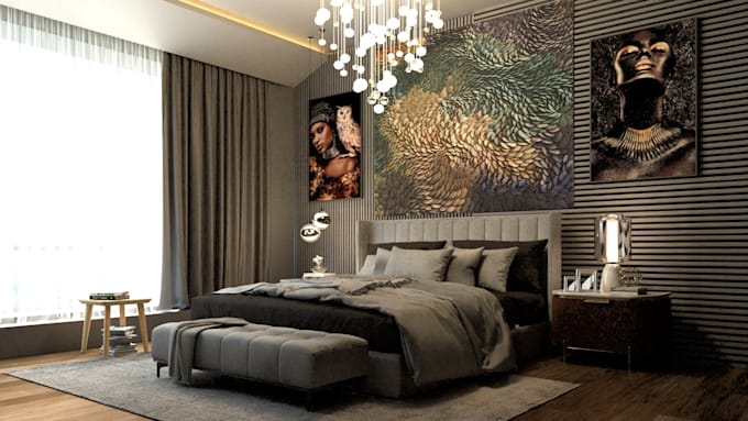 create 3d model and render for villas