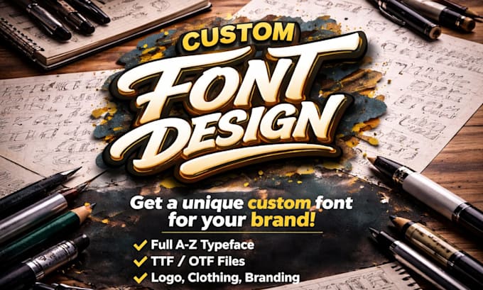 create a professional custom font, typeface and typography in ttf otf format