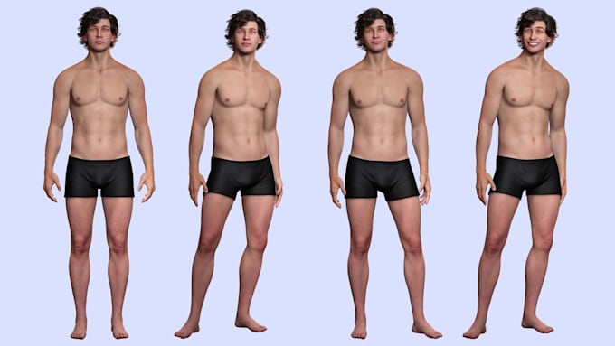 create realistic human 3d characters
