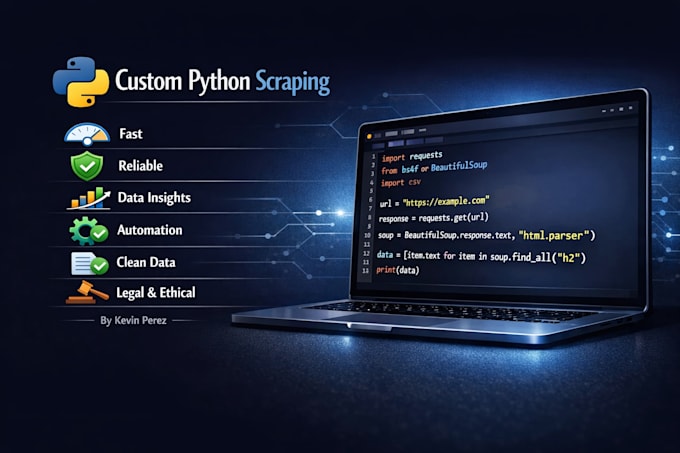 scrape data from any website and automate tasks using python