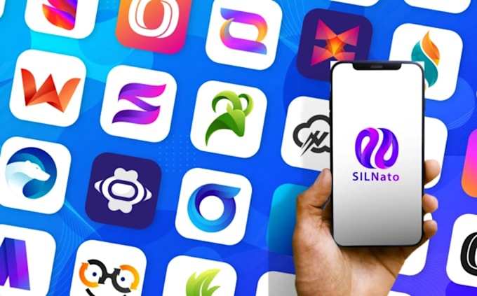 design modern minimalist app logo mobile ios android startup tech app icon