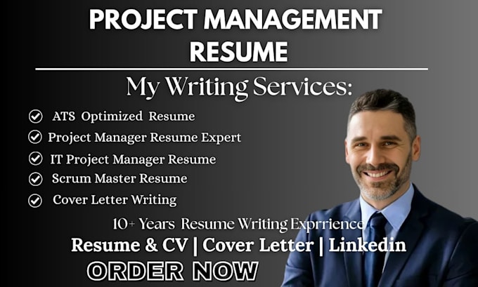write an ats optimized project management, agile, scrum master resume