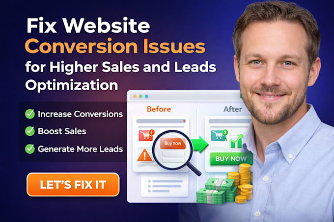 fix website conversion issues for higher sales and leads optimization